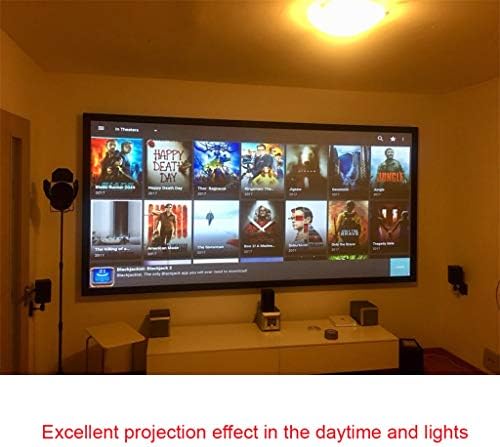 SxyLtnx Projector Screen 16: 10.100 120 polegadas de projeção de tecido de tecido refletivo para YG300 DLP LED Video Beamer