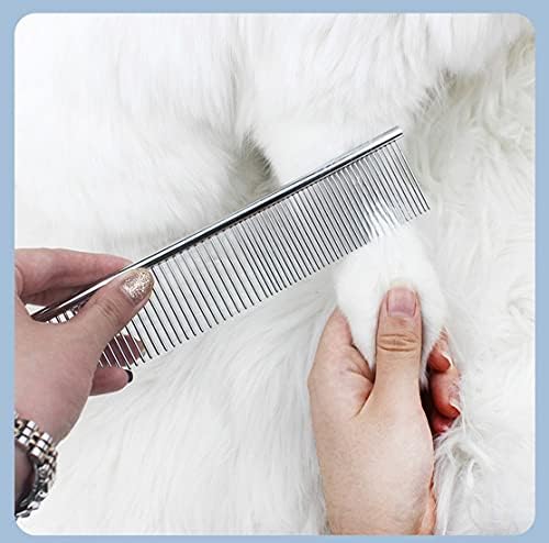 Dual Pet Pet Brooming pente de pente de gato pente de cabelo inoxidável pente de dentes de estimação para desmatar limpeza