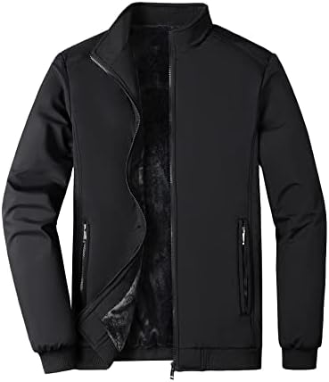 Jaquetas Oshho para Mulheres - Men Solid Thermal forred Zip Jacket