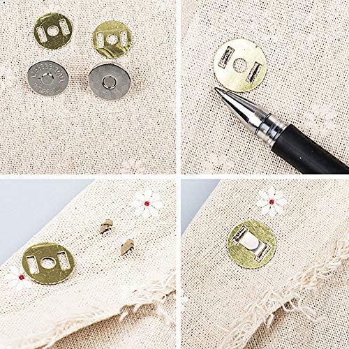 40 sets Silver e Bronze Tons de bronze Clopsbutton Fixador fecha botões de costura artesanais DIY Conjuntos de tricô para