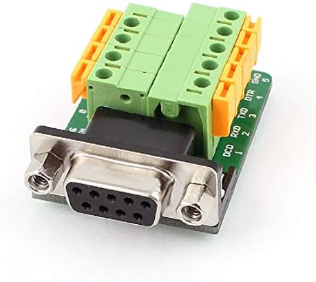 X-Dree DB9 RS232 Adaptador de jack serial fêmea Adaptador para 9 Position Conector terminal (Placa de Adaptador de Connector