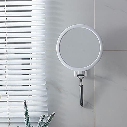 Espelho de banheiro ajustável WodMB, espelho de vaidade autônoma com copo de sucção espelho de barbear dobrável