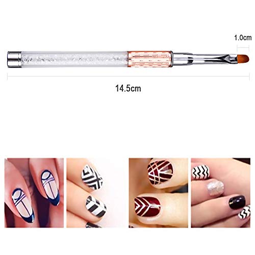 Wokoto 1 PCS Profissional Nail Art Brush Conjunto de unhas Lápis de unha para aplicação de acrílico canetas de arte