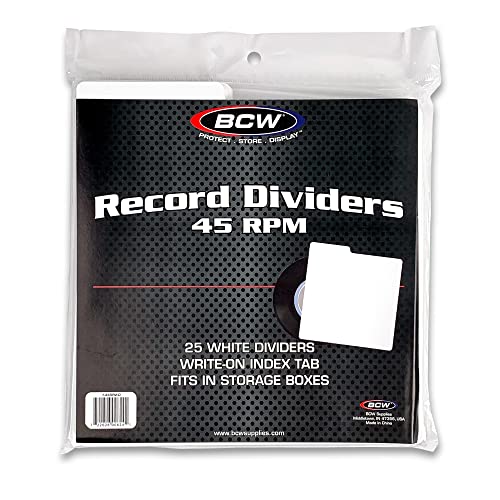 BCW 1-45RPM-D BCW 45rpm Divisores de registros-branco