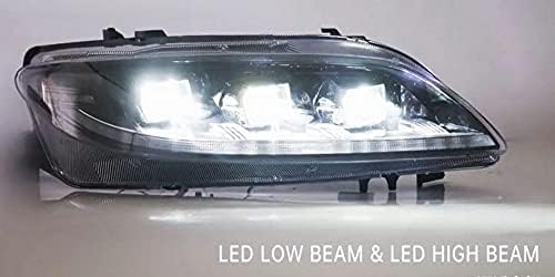 Faróis de LED de 2pcs ajustados para 2003-2015 Mazda 6 LEDA DO DIA DO DIA DIA DIA E LUZ