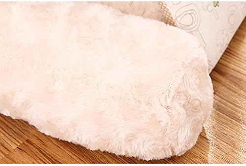 Yang1mn bege algodão destacável + rosa Triângulo de pet ninho de ninho de gato cão cão de cachorro quente grossa canil tapete de