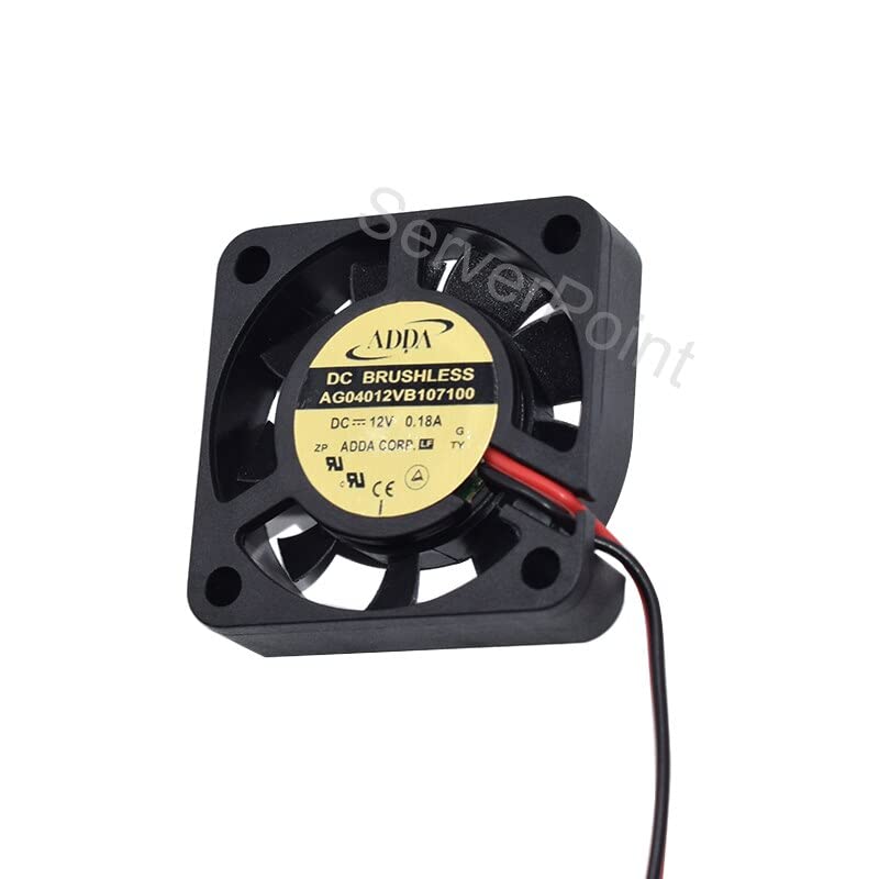 AG04012VB107100 DC 12V 0,18A 4cm Fan Dois pinos de resfriamento para Adda