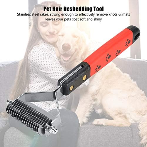 Pet Dematting pente Hair Helfing DeShedding Brush Tool para cães e gatos aço inoxidável aço solto tapetes de subconeta emaranhados