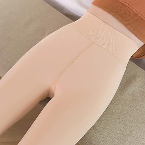Perneiras para mulheres embalam leggings translúcidos de calça de inverno quente de inverno seco rápido jeggings correndo calças justas