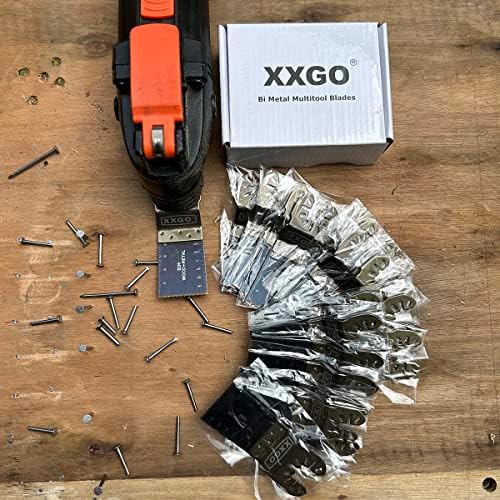 XXGO 20 PCS BI Metal Asfilating Tool Blades Compatible com Bosch, Chicago, Craftsman, Dremel, Fein, Harbor Freight, Makita, Milwaukee,