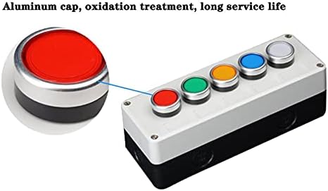Caixa de controle Daseb com botão de luz 24V/220V com botão de parada de emergência Redefinir caixa industrial à prova