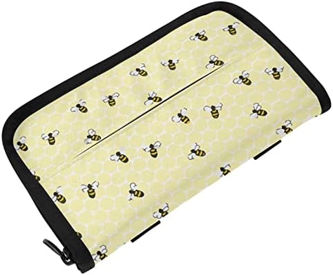 Holder de tecido de carro Bee-Honeycomb-Cute Tissue Dispenser Holder Backseat Tissue Case