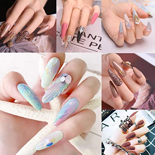 Care.D.N Clear Long Stiletto Fake Nails Dicas para meninas, dicas de unhas de garra de acrílico de capa completa, pressione unhas longas e claras unhas falsas para mulheres com estojo para salões de unhas e unhas diy 500pcs 10 tamanhos.