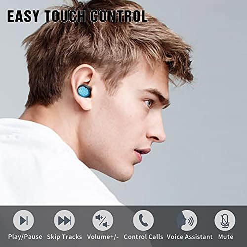 Fones de ouvido sem fio, Lanteso S21 True Bluetooth foodbuds Ruído Cancelando os fones de ouvido Bluetooth 5.2 TWS Bluetooth