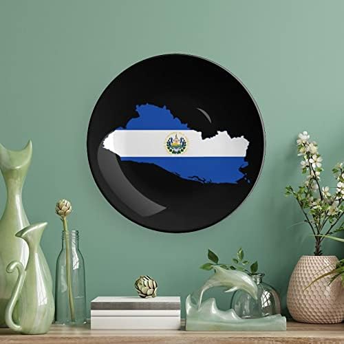 Bandeira de El Salvador4Custom Photo Bone China Decorativa Personalidade Cerâmica Cradas de Placa Cerâmica Para Mulheres Presentes