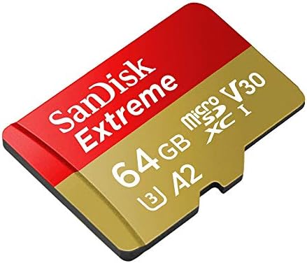 Sandisk 64GB Micro SDXC Memory Card Extreme Works com DJI Drone Series Mavic 3 Classic V30 A2 4K UHD UHS-I Pacote com