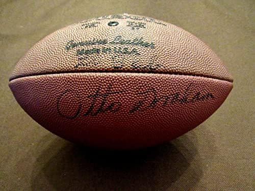 Otto Graham Cleveland Browns Hof assinado Auto Vintage Wilson Football JSA - Bolsas de futebol autografadas