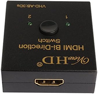 Viewhd ab bidirecional 2x1 | Switch HDMI de 1x2 | Ultra HD | 4K | 3d | HDMI v1.4 | VHD-AB: 3DS