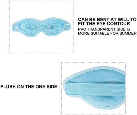 Máscara para os olhos, pacote de olhos reutilizáveis ​​de contas de gel, travesseiro para os olhos para inchaço e olhos secos, terapia