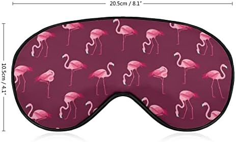 Desenho animado rosa flamingo máscara de olho de pássaro sono de olhos vendados com bloqueios de cinta ajustável Blinder leve