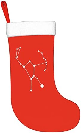 Waymay Orion Star Constelação de Natal Meias de 18 polegadas de Natal de Holding Sock Decoração de férias clássica meias