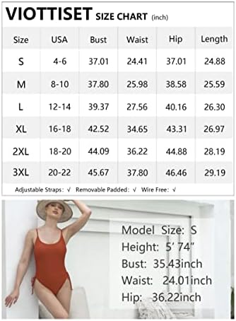 Viottiset Feminino Rothed High Cut One Piece Swimsuit Tummy Control Bathing Suit Monokini