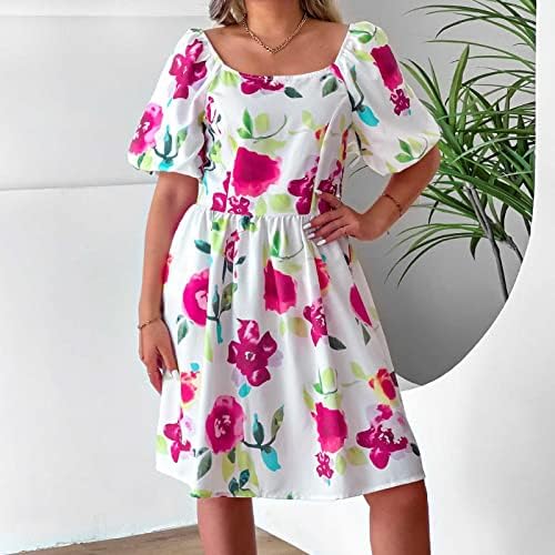 Vestido de manga de batedura casual para mulheres de verão, vestido de cintura midi sem costas, vestidos de saia curta