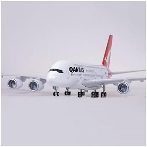 Modelos de aeronaves 1/200 ajuste para 380 A380 Qantas Airplane Model com luzes e rodas Coleta de avião plástica Display gráfico