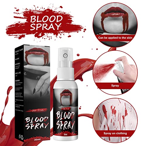 Produtos japoneses halloween plasma spray plasma sangue vampiro de zumbi e maquiagem televisiva props simulação de sangue decoração de sangue 2x30ml Brush facial de silicone