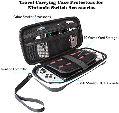 TRCONK CARRO COMPATÍVEL DE CASA COM Nintendo Switch e Switch OLED Model, Bolsa de armazenamento portátil portátil com