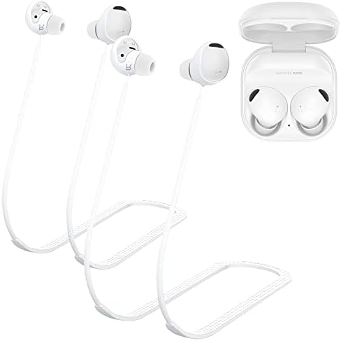 SeltureOne 2 peças Anti-perdido compatível com a Samsung Galaxy Buds 2 Pro, Soft Silicone Anti-Skid Sports Corda de colapso