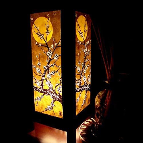 Lua sakura luminária de mesa tons de piso mesa de toque externo quarto de toque moderno vintage handmade