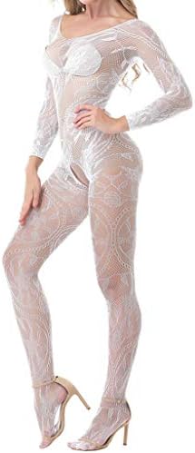 Womens Fishnet Bodystocking grátis tamanho sexy meias de corpo inteiro lingerie de roupa de noite macia de babydoll