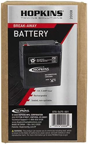 Hopkins Towing Solutions 20008 12 volts Bateria recarregável
