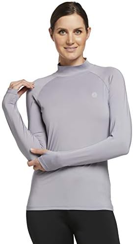 Solbari feminino UPF 50+ Proteção solar Coolasun Slave Longa Turtleneck