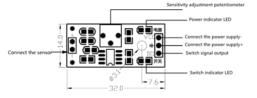 Songhe 5mm LDR LDR Módulo de sensor fotossensível Módulo de sensor de resistor dependente de detecção de luz digital lm393