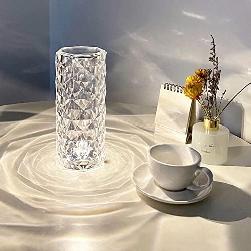 Aoof Crystal Drill Table Lamp Touch Light Lightide Night Light com controle remoto Lâmpada de rosa Led de mesa Led