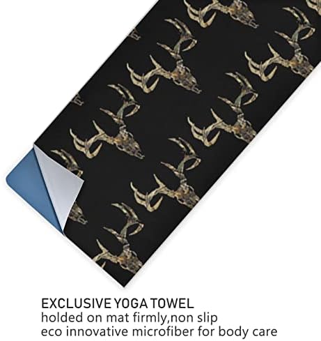 Aunstern Yoga Blanket Hunting-Deer-Head-Camoflauge Yoga Towel Yoga Mat Toalha