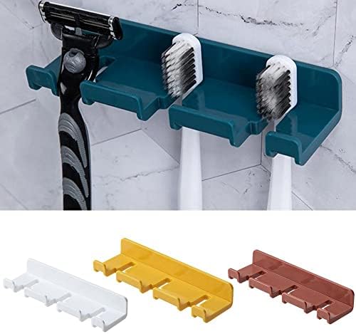 Okdeals escova de dentes Acessórios para o banheiro de armazenamento doméstico Acessórios para banheiros de parede Plugue sem costura