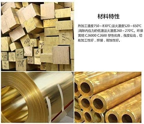 Nianxinn Brass Copper Placa de folha de metal Materiais industriais de resfriamento bruto H62 Cu Espessura 1mm, 1 150 150mm de folha