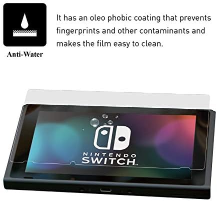 Twoon Screen Protector para Nintendo Switch 2017, filme de vidro temperado, Ultra Clear Bubble Free, 2 pacote