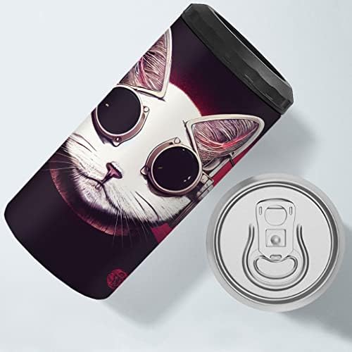 Fantasy Cat Art Isolado Slim CAN LANDER - Retro CAN mais refrigerado - Cyber ​​Printe