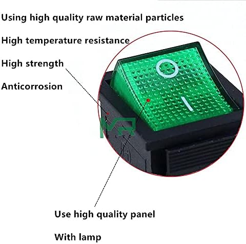 XJIM KCD4 Rocker interruptor On-off 2 Posição 4 pinos/6 pinos Equipamento elétrico com tampa de chave de alimentação leve 16A