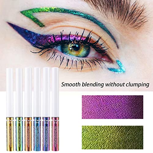 Skinge Chameleons Eyeliner líquido Pérola líquida Gloss brilhante Shiny Metallic Eyeshadow Makeup Pigmment Olhar Liner Chrome Glitter Multi Color