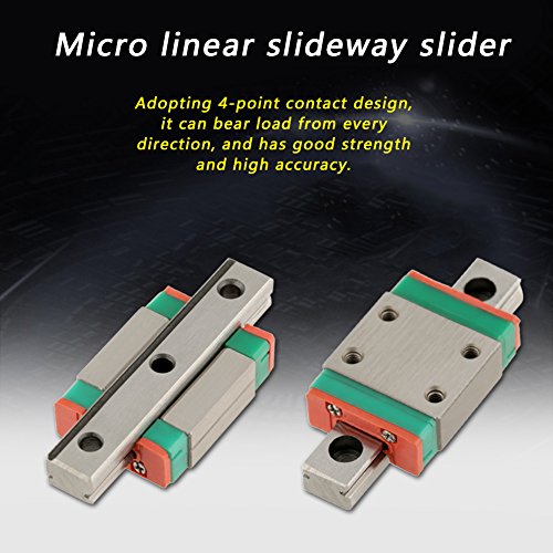 Ftvogue Miniatura Linear Guia Slider LWL7B Metal Linear Motion Slide Rail Guide Dispositivos de 7mm de 7mm + bloco