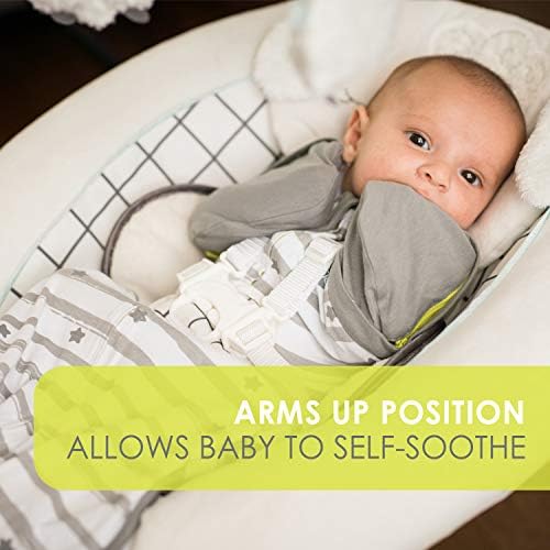 Bblüv - Sleëp - Sack de transição com zíper com mangas removíveis - Arms Up Swaddle para recém -nascidos e bebês - Pequenos
