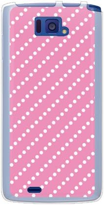 Segunda Skin Dot Stripe Pink x Branco / Para Mídias X N-04E / Docomo DNC04E-TPCL-701-J109