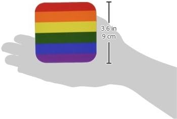 3drose cst_37605_4 Bandeira do arco -íris gay lésbico Ícone orgulho de montanhas -russas de azulejos, conjunto de 8
