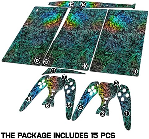 HK Studio PS5 Holograma de pele Arte hippie - Easy Peel e Stick Ps5 Skin Disc Edition sem bolha, impermeabilização - PlayStation
