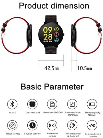 Rastreador de atividades de fitness sdfgh rastreador de atividades com tela colorida duração de bateria longa relógio